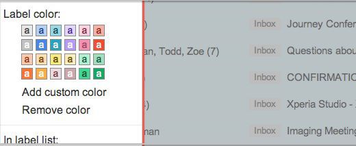 Gmail Color Filters 