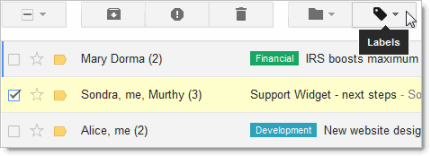 Apply labels to multiple messages 